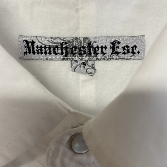 Manchester Embroidered Raw Edge Distressed Shirt - Picture 12 of 12